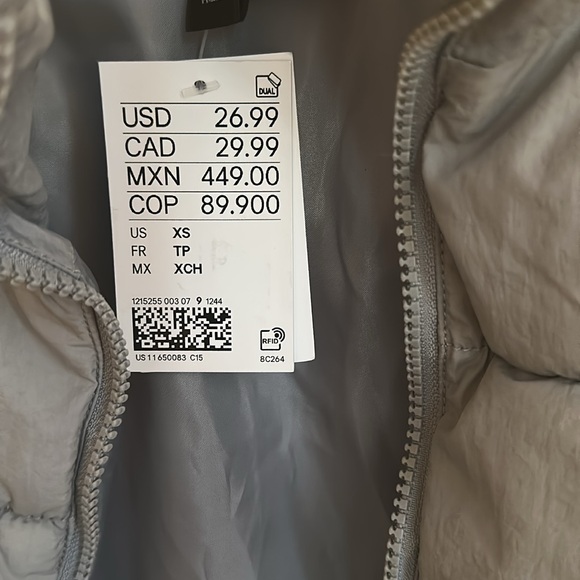 Gray Puffer Vest - Picture 2 of 4